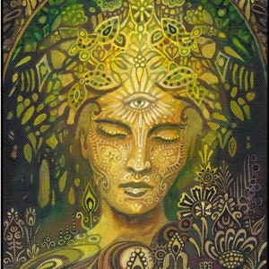 Sophia Goddess Art Print: Mystical Divine Feminine Pagan Decor (16x20)