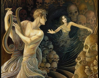 Orpheus And Eurydice Greek Mythology Original Oil Painting Etsy