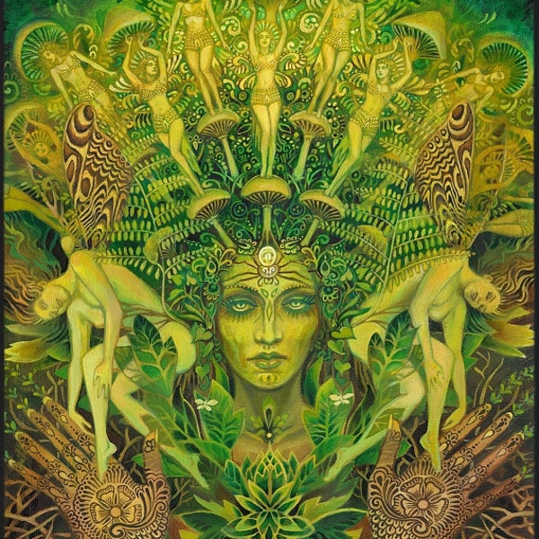 The Dryad 11x14 Print Poster Forest Nymph Goddess Art