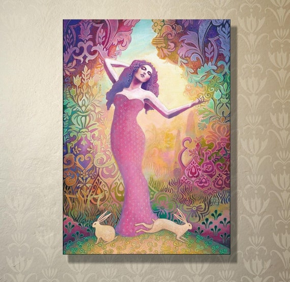 Ostara Goddess Greeting Card: Spring Equinox Pagan Art (5x7) - Etsy