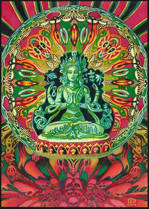 Pastel Kwan Yin Goddess and Lotus Flower Art Canvas - Reflections – Fusion  Idol Arts