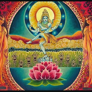 Nataraja Shiva The Cosmic Dancer 5x7 Blank Greeting Card