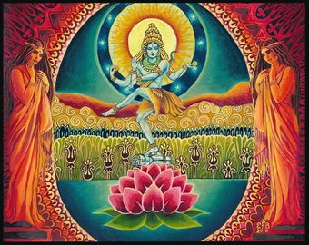 Nataraja Shiva The Cosmic Dancer 5x7 Blank Greeting Card