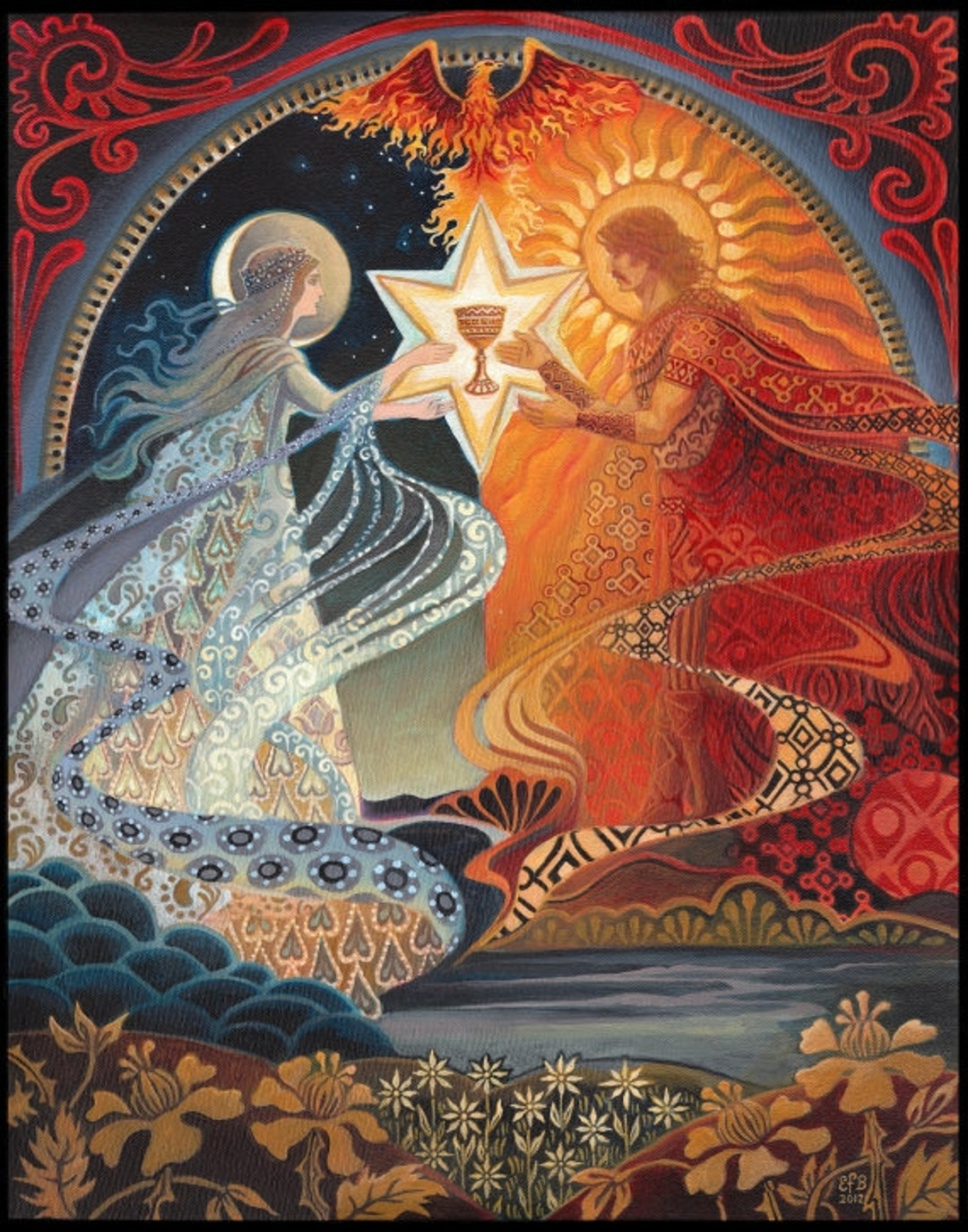 Marriage of the Red King and White Queen in Alchemy