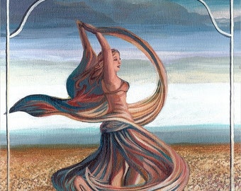 The Dance of the Seven Veils Goddess Art 8x10 Poster Print