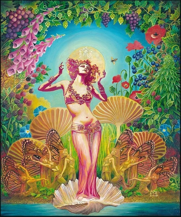 Venus Roman Goddess 20x24 Giclée Print on Canvas Psychedelic Pagan Art -  Etsy UK