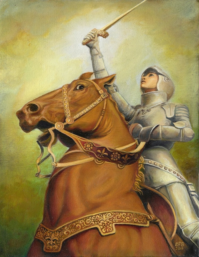 Joan of Arc the Maid of Orléans 11x14 Fine Art Print Medieval Etsy