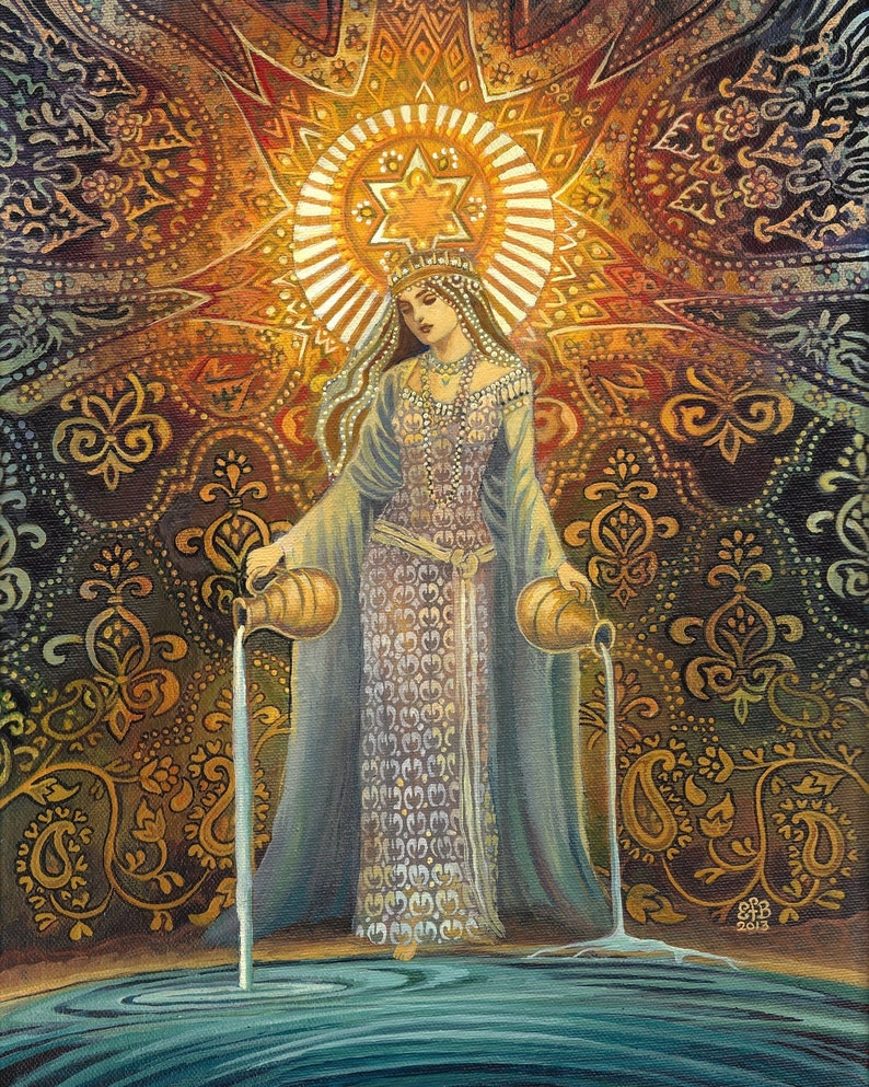 The Star Tarot Goddess Art 8x10 Print image 1