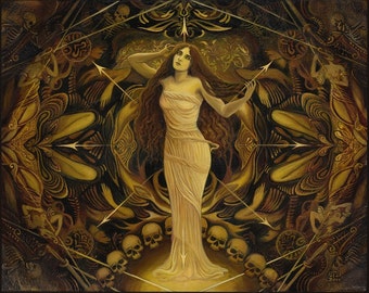 Eris Discordia Goddess of Chaos 16x20 Giclée Print on Canvas