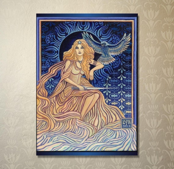 Minerva Goddess Art Print: Roman Mythology, Divine Feminine ACEO