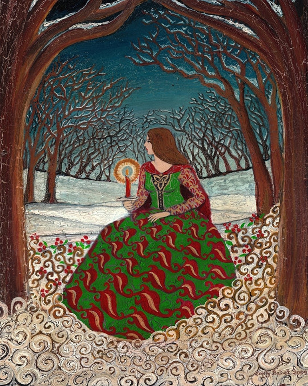 Solstice Queen 11x14 Fine Art Print Pagan Mythology Bohemian Yule ...