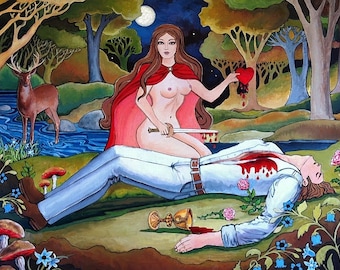 The Love Witch 5x7 Greeting Card Elaine's Undying Love Psychedelic Pagan Art