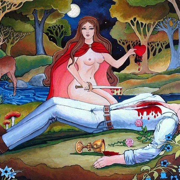 The Love Witch 5x7 Greeting Card Elaine's Undying Love Psychedelic Pagan Art
