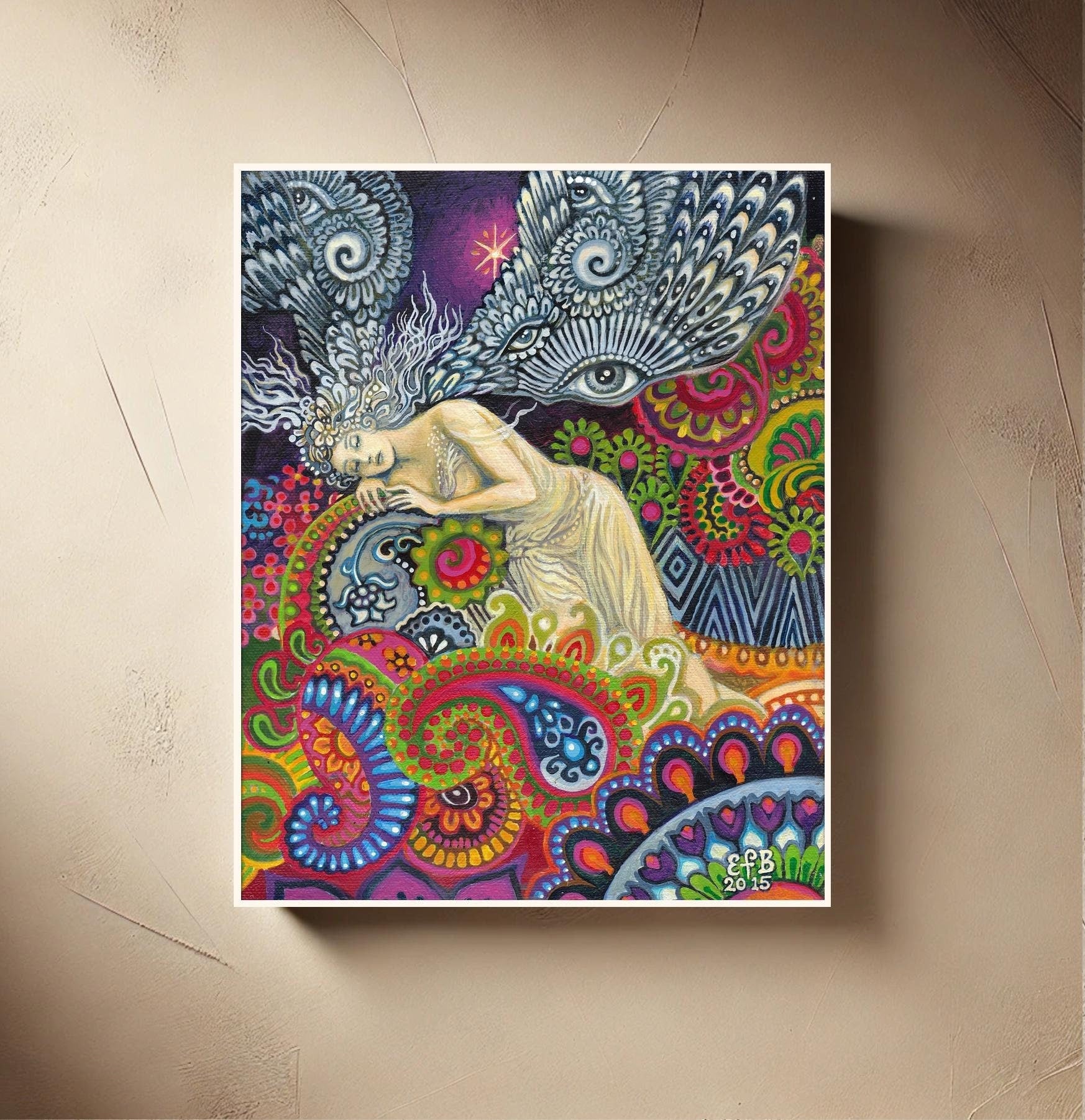 Theia Goddess Art Print: Psychedelic Bohemian Decor (8x10) - Etsy