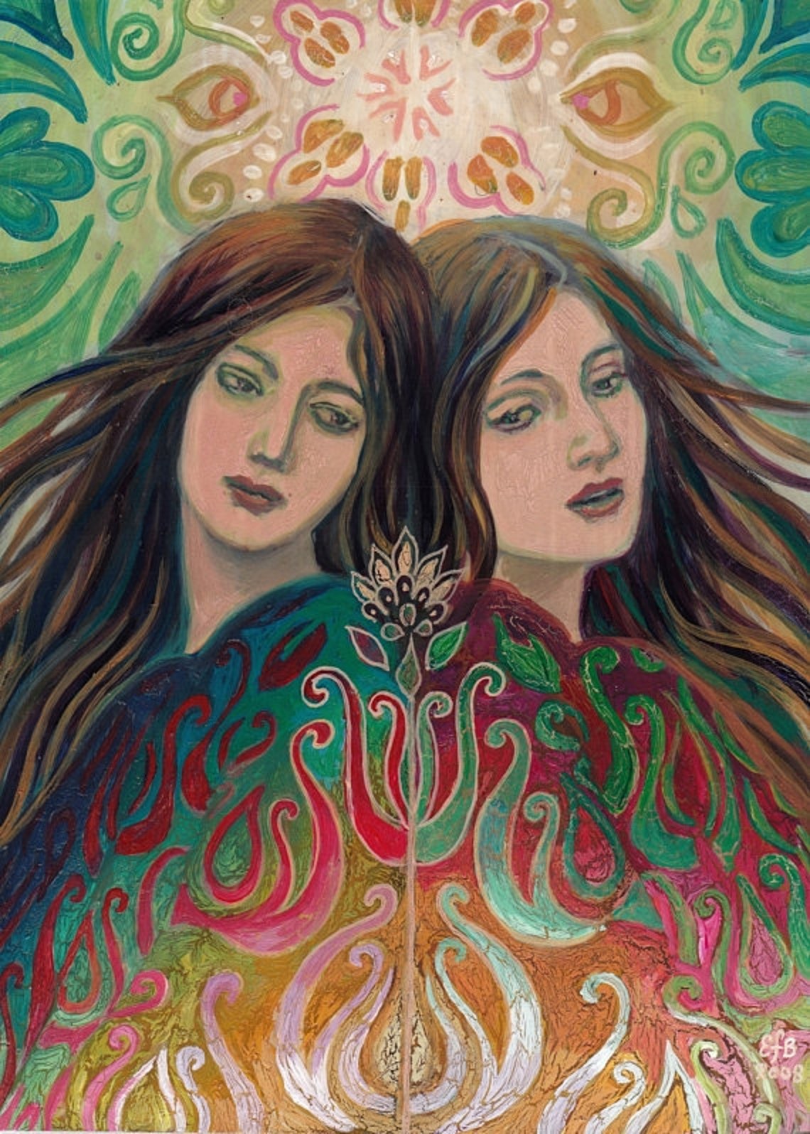 Mystic Sisters Mythology Goddess Art 5x7 Greeting Card Etsy