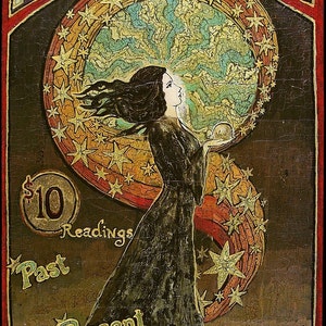 Psychic Fortunes Goddess Art Nouveau 12x18 Print Poster image 2