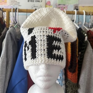 crochet ‘self love’ slouchy beanie