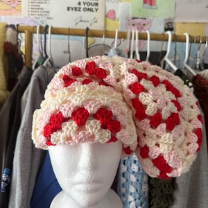 crochet granny square xtra slouchy beanie