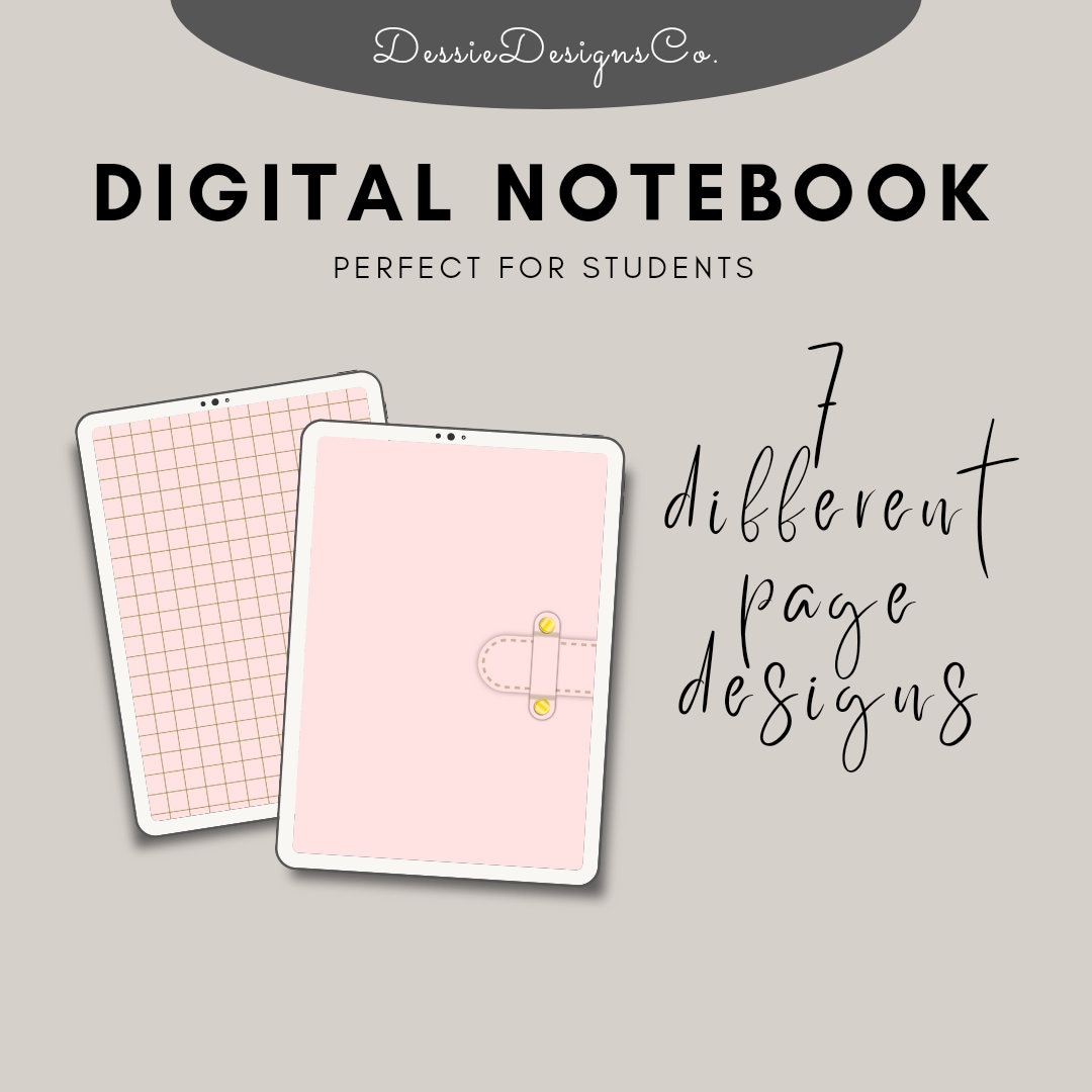 Pink Notebook Template - Etsy