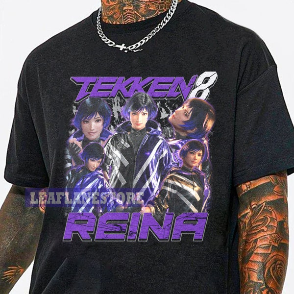 Limited Reina Tekken 8 Vintage T-Shirt, Tekken Gift For Women and Man Unisex T-Shirt, 90s Vintage Bootleg Shirt