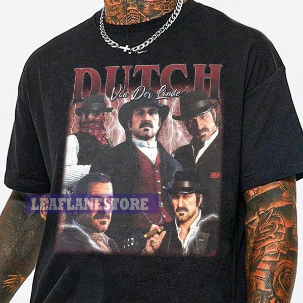 Limitiertes niederländisches Van Der Linde T-Shirt, Red Dead Series Geschenk, T-Shirt, Geschenk für Frau und Mann Unisex T-Shirt, 90er Vintage Bootleg Shirt