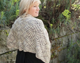 Take Cahuenga Shawl - Pattern PDF - Lightweight wrap for summer, layering, elegant events