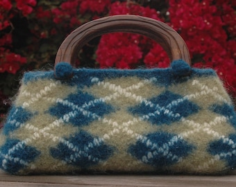 Refine School - Felted Argyle Tote Knitting Pattern (Instant PDF Download)