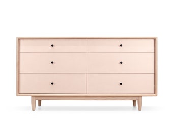 Nursery Dresser in Maple and Leather