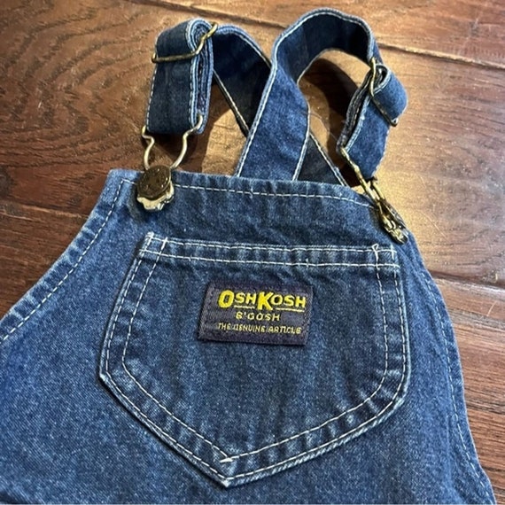 Osh Kosh BGosh denim overall dress skirt vintage … - image 7