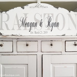 Established LAST NAME SIGN | Custom Wood Name Sign | Personalized Name Sign | Wood Wedding Sign | Name Signs | Wooden Sign |Rustic Wood Sign