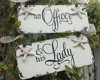 Military Wedding Decor | Beach Wedding Signs | Mr and Mrs Signs | Engagement Gift for Military Couple | 2021 Spring Wedding Decor | Rustic