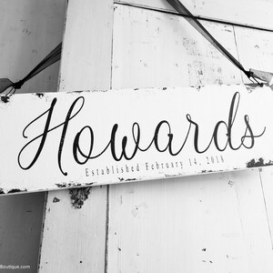 Custom Wood Name Sign | Established Wood Sign | Rustic Wood Wedding Sign | Wedding Decor | Family Name Sign | Personalized Last Name Sign