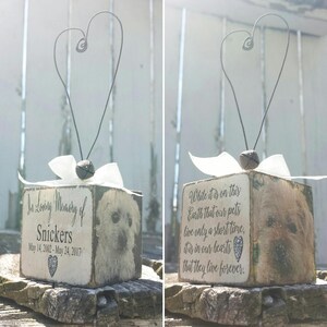Pet Memorial Gift | Memorial Ornament | Heaven Ornament | In Memory of Gift | Personalized Gift | Photo Ornament |Memorial Ornaments |Rustic