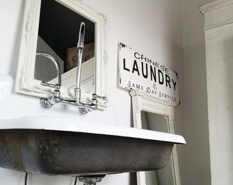 LAUNDRY ROOM SIGN | Laundry Room Decor | Rustic White Home Decor | Laundry Sign | Laundry Decor | Laundry Wall Art | Modern Farmhouse Decor