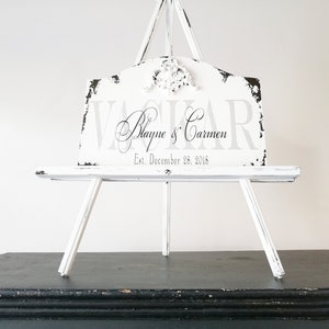 A1 Wedding Sign Easel White 