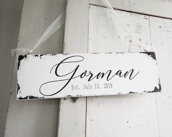 Wooden Name Sign | Established Sign | Family Name Sign | Last Name Sign | Custom Name Sign | Personalized Sign |Wedding Sign |Rustic Wedding
