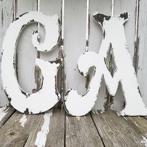 LETRAS DE MADERA / Letras de 16 pulgadas / Letras de madera / Letras sin terminar / Letras desgastadas / Decoración de bodas / Accesorios para fotos / Rústico