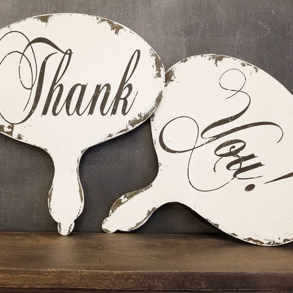 Thank You Signs | Rustic Wedding Signs | Thank You Cards | Unique Wedding Signs | Vintage Inspired Wedding Signs | Chalkboard Signs | Props