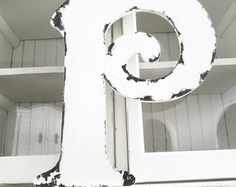 LARGE WOODEN LETTERS | Letter P | Wooden Cut Out Letters | Nursery Wooden Wall Letters | Wooden Monogram | Wedding Ideas | Big Wood Letter