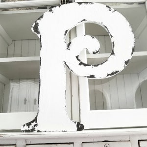 LARGE WOODEN LETTERS | Letter P | Wooden Cut Out Letters | Nursery Wooden Wall Letters | Wooden Monogram | Wedding Ideas | Big Wood Letter
