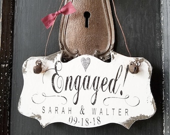 Gepersonaliseerd verloofd ornament, net verloofd kerstornament, verlovingscadeau voor stel, toekomstige meneer en mevrouw aandenken