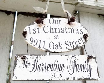 Our First Home Ornament | Personalized House Ornament | New Home Ornament | Housewarming Gift | Realtor Closing Gift