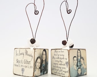 Personalized Memorial Photo Ornament | Christmas Keepsake Gift | In Loving Memory Ornament | Custom Photo Ornament