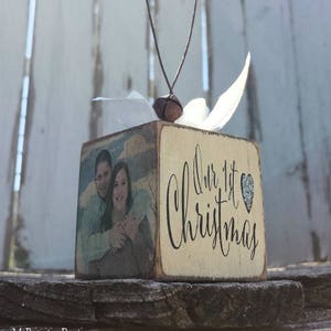 Our First Christmas Ornament | Personalized Wedding Ornament | Just Married Ornament | Photo Ornament |Newlywed Ornaments |Rustic Mr and Mrs