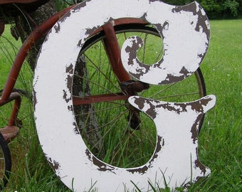 GROTE HOUTEN LETTERS | Houten letters voor bruiloften | Muurletters voor de kinderkamer | Grote letter G | Rustieke houten muurletters | Idee gastenboek
