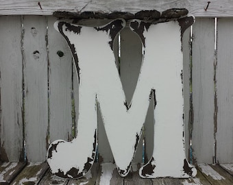 Large Wood Letter | Wooden Wedding Letters | Wooden Guest Book Alternative | Wooden Letter M | Letters Made of Wood | Wedding Decor |Nursery