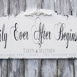 Happily Ever After Sign | Rustic Wedding Sign | Fairytale Wedding Decor |Rustic Wedding Decor |Once Upon a Time |Personalized|Fairytale Sign