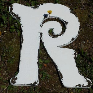 LETRAS DE MADEIRA DE 16 POLEGADAS | Letras de madeira para berçário | Letras de berçário para parede | Letras de madeira pintadas para berçário | Letras de madeira rústicas para berçário