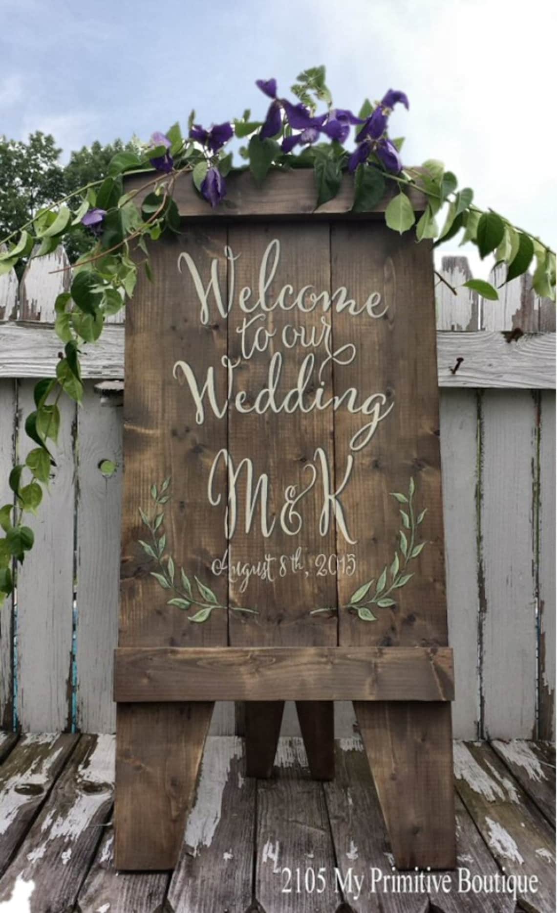 Rustic Wedding Welcome Sign Rustic A-frame Sign Rustic - Etsy