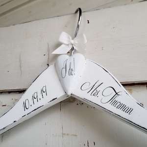 Personalized Bridal Hanger | Elegant Wedding Dress Hanger | I Do | Wedding Gown Hanger |Rustic Hanger |Shabby Chic Wedding Decor |Bride Gift